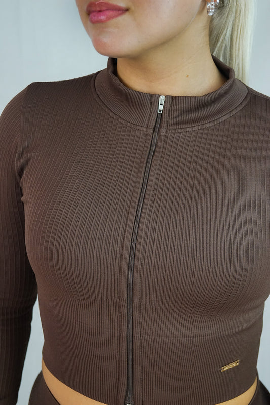 TIDY RIBBED SEAMLESS JACKET